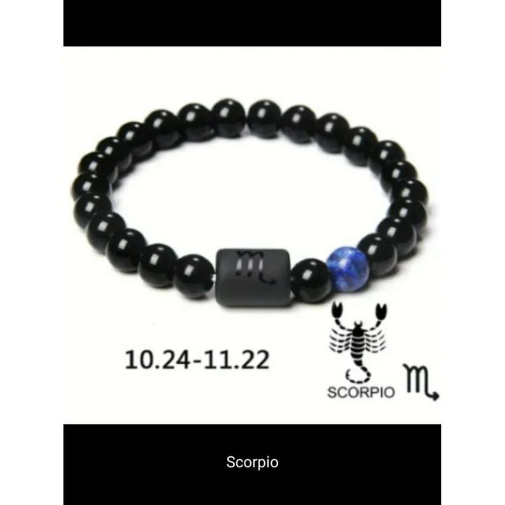 NWT - Scorpio Stone Bead Bracelet  (SKU 0110)